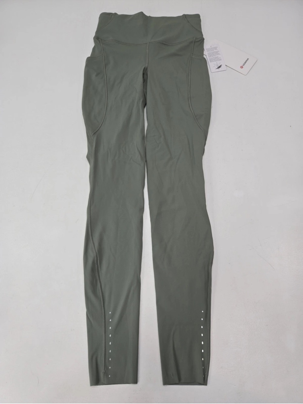 Lululemon Fast And Free HR Tight 28" Pockets Willow Leaf Women Size 4 NEW